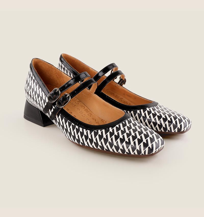 HARANA BLACK & WHITE CHiE MIHARA shoes