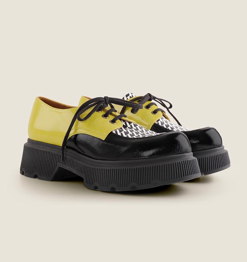 QAMBA BLACK & LIME CHiE MIHARA chaussures