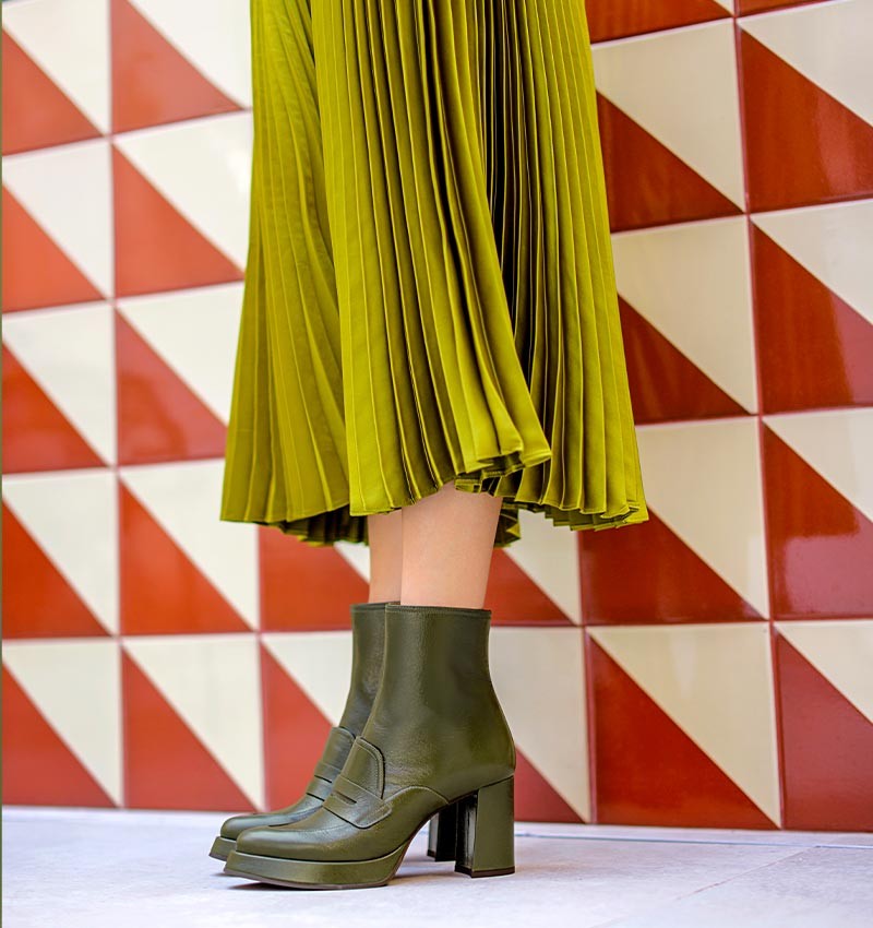 Chie Mihara FATON GREEN boots Fall Winter Collection