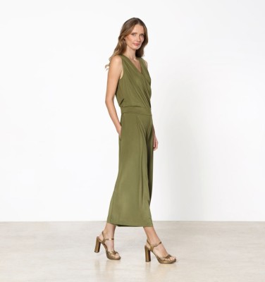 MAR JUMPSUIT GREEN CHiE MIHARA Chie Mihara | Official Store |Spring-Summer '25