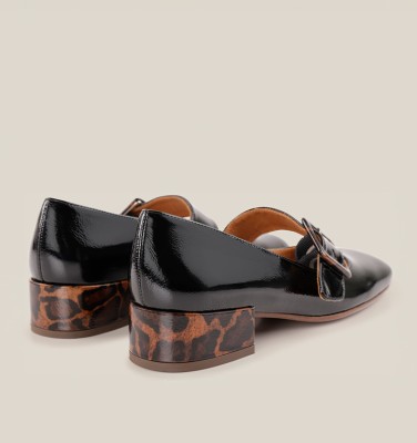 UNARI BLACK AND BROWN CHiE MIHARA shoes